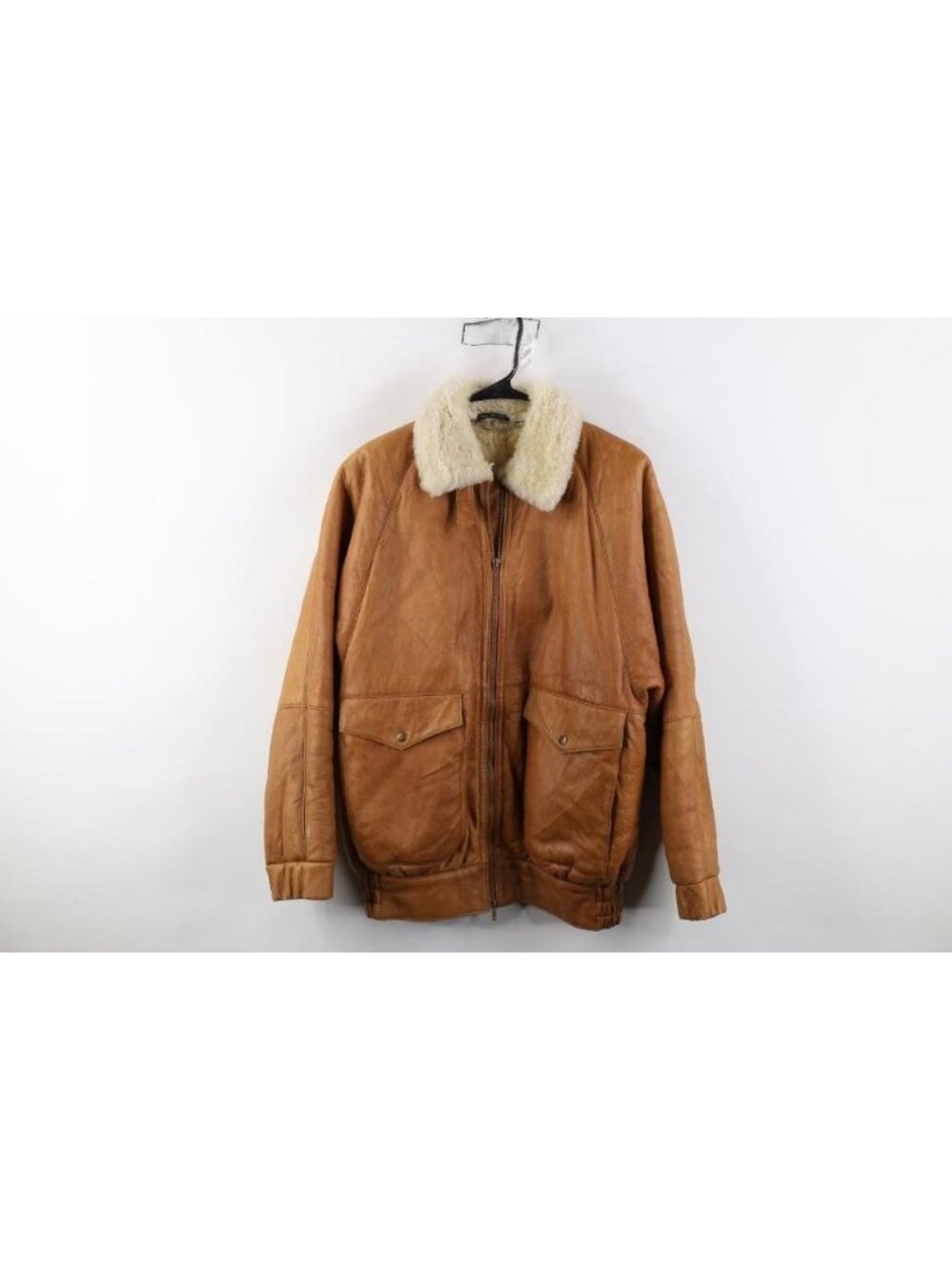 Vtg 90s Streetwear Mens 34 Shearling Lined Suede Leather B3 Flight Bomber Jacket